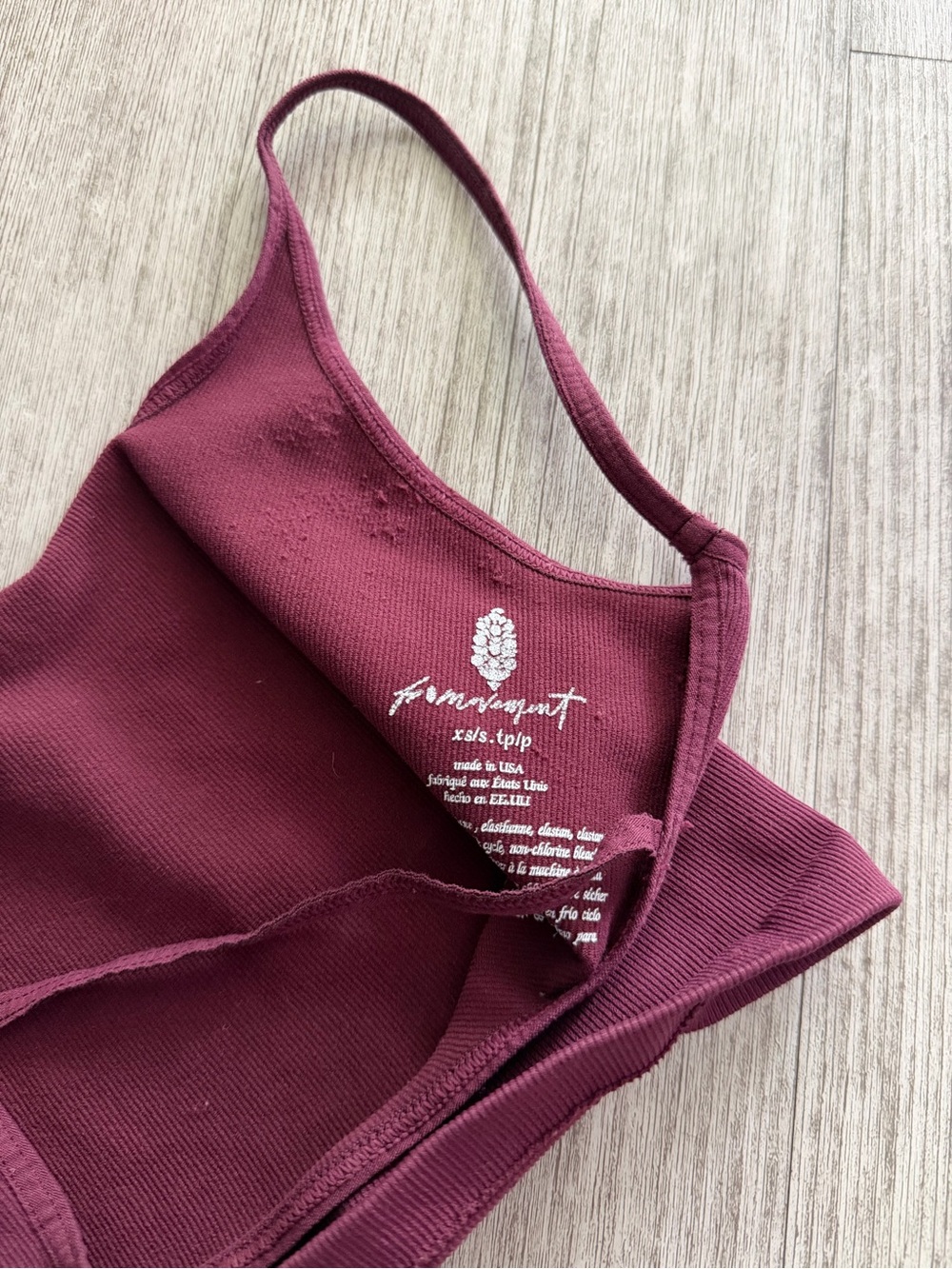 Free people movement Maroon Cropped Tank Top - Picture 4 of 4